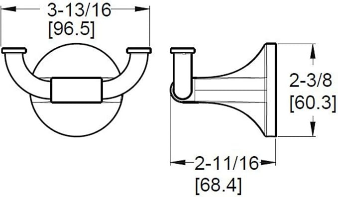 Pfister Pfirst Modern Towel Hook, Bathroom Towel Hook, Wall-Mounted, Screw-In, Spot Defense Brushed Nickel Finish, BRHPFM0GS