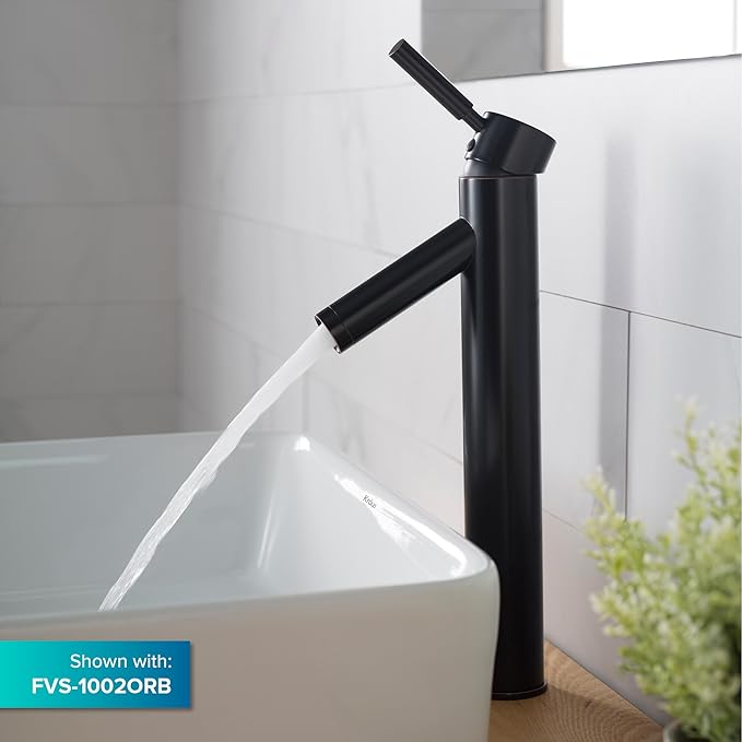 KRAUS Elavo Modern Rectangular Vessel White Porcelain Ceramic Bathroom Sink, 19 inch KCV-121