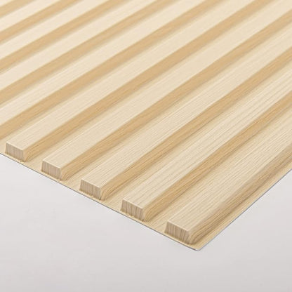 Art3d 3D Fluted Textured Slat Wall Panels, 19.7 x 19.7 in, 12-Pack, Oak | PVC, Waterproof, Scratch Proof, Wipeable, Break-Proof, Ideal for Home, Office and Commercial Spaces