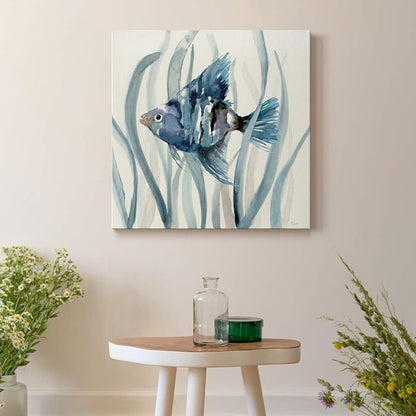 Renditions Gallery Fish in Seagrass II Wall Art Premium Gallery Wrapped Canvas Decor Ready to Hang 10 in H x 10 in W Made in America Print AZS-WC25-17920-R-1010-MK