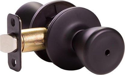 Design House 779264 Tulip Privacy Bed and Bath Door Knob Matte Black