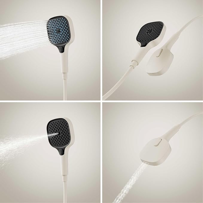 BEITH Thermostatic Shower System, 2025 Upgraded 6 Functions Piano Key Design Shower Set, 40x10cm Shower Faucet Sets Complete and Handheld, LED Digital Display, Bathtub Faucet, 59A Copper