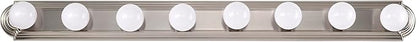 Nuvo Lighting 60/303 Transitional Eight Light Vanity in Pwt, Nckl, B/S, Slvr. Finish