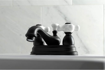 Kingston Brass KS3600PX 4 in. Centerset Bathroom Faucet, Matte Black