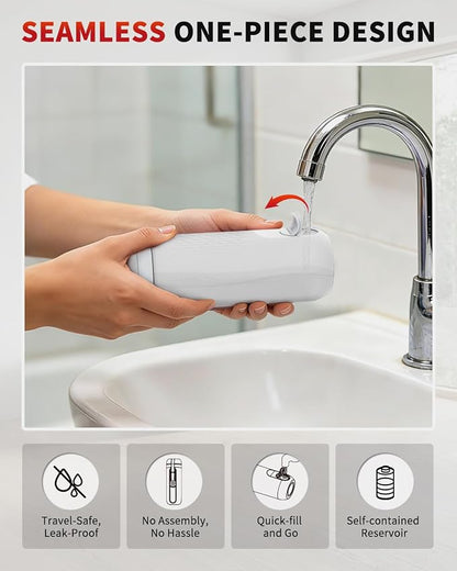 Rainsworth Portable Electric Bidet, 350ml, for Travel & Personal Care | Large Capacity, Rechargeable 1600mAh, USB-C Port, Adjustable Nozzle, Dual Flow Modes, IPX6 Waterproof,Leak-Proof Design