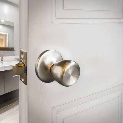 Design House 190723 Terrace 6-Way Universal Privacy Door Knob, Satin Nickel, Piece (Pack of 2)