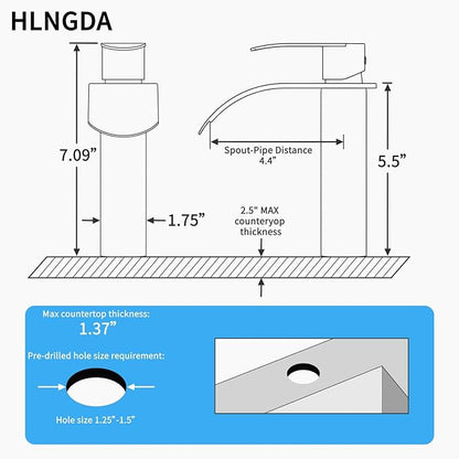 Vessel Sink Faucet,1 Hole Single Handle Tall Bathroom Vanity Faucets,Faucet for Bathroom Sink Modern Utility with Metal Pop Up Drain,Rv Lavatory Faucet Basin Mix Tap Solid Brass,Brushed Gold