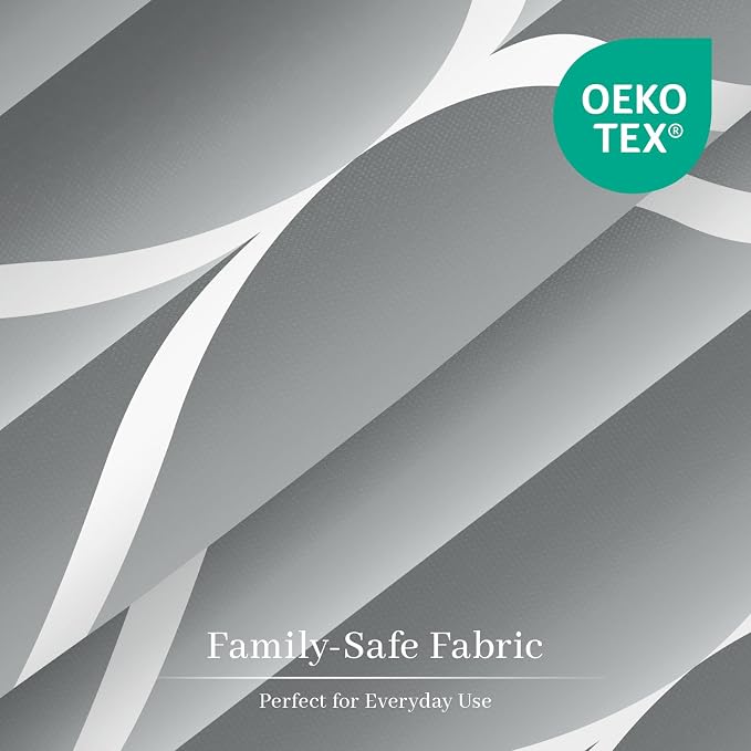 Gelbchu Geometric Shower Curtain for Bathroom, Light Gray, 72x72 Inch | with Hooks, Premium Polyester, Quick Dry, Water Repellent, Machine Washable, Rustproof Grommets, Modern Minimalist