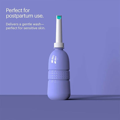 Brondell GoSpa Travel Bidet GS-70 – Portable Peri Bottle for Postpartum & Perineal Care, 400ml Handheld Bidet with Angled Nozzle, Collapsible Design, Nozzle Storage & Travel Bag, Amaranthine