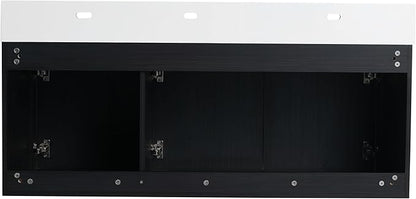 48 Inch Floating Bathroom Vanity,48" Bathroom Vanity with Sink,Modern Single Sink Vanity Combo,Black Wall Mounted Cabinet Set