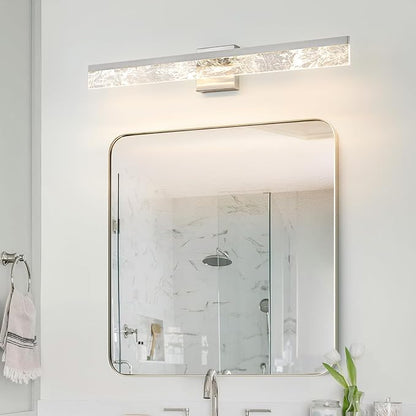 Bathroom Light Fixtures Over Mirror, 32 Inch Brushed Nickel Vanity Lights for Bathroom, 24W Dimmable LED Modern Vanity Lighting Fixtures for Living Room Paintings 3000K