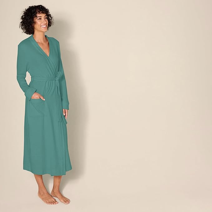 Amazon Essentials Women's Lightweight Waffle Full-Length Bath Robe (Available in Plus Size)