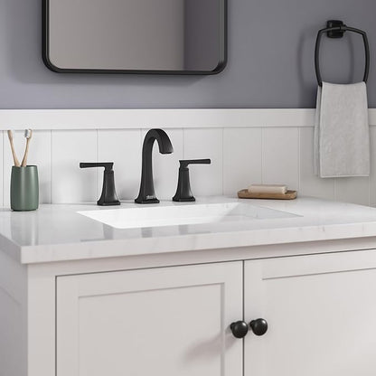 American Standard 7426801.243 Belmeade Two-Handle 8-Inch Widespread Bathroom Faucet, 1.2 GPM, Matte Black