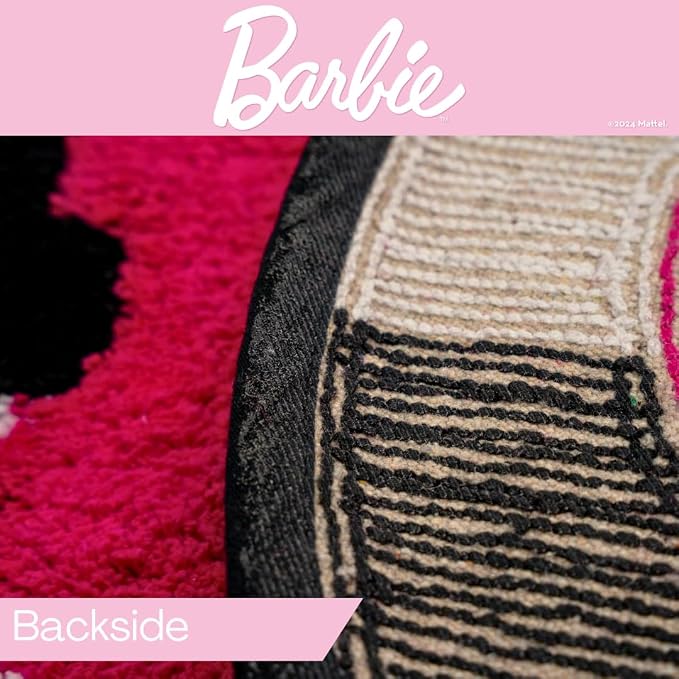 Collectibles Barbie 100% Cotton Non Slip Plush Bathroom Mat Rug (Officially Licensed Product) by Franco