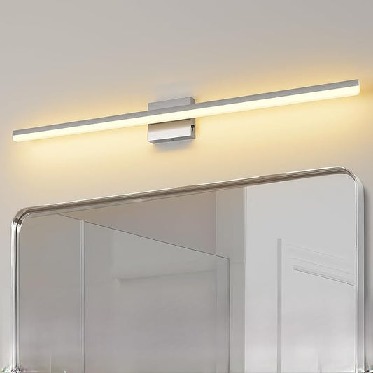 Brushed Nickel Bathroom Vanity Light Bar 5CCT Dimmable Bathroom Light Fixtures Over Mirror Modern LED Vanity Lighting Bath Light ETL Certificated 39.4 inch