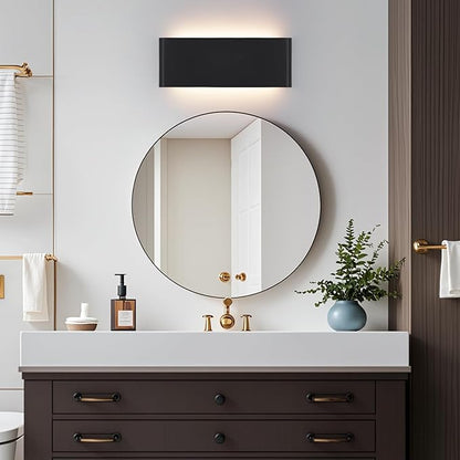 5 CCT (3000K-6500K) Adjustable Dimmable Wall Lamp 32W Modern Black LED vanity light Up and Down Wall Lighting 32.6 Inch Indoor Wall Sconce for Bedroom Staircase Hallway Dressing Table 1 Pack