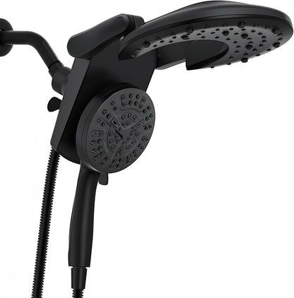 Foldable Rainfall Shower Head 9 Spray Settings/Modes Handheld Showerheads | High Pressure Shower Heads with Handheld Spray Combo, Built-in Magnetic Docking, Power Jets, Stainless Steel Shower Hose