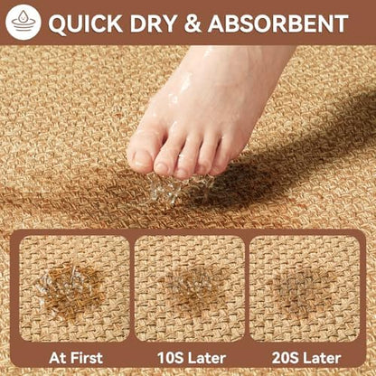 YDKGL Non Slip Bath Mat Long Ultra Thin Bathroom Rugs Runner Fit Under Door