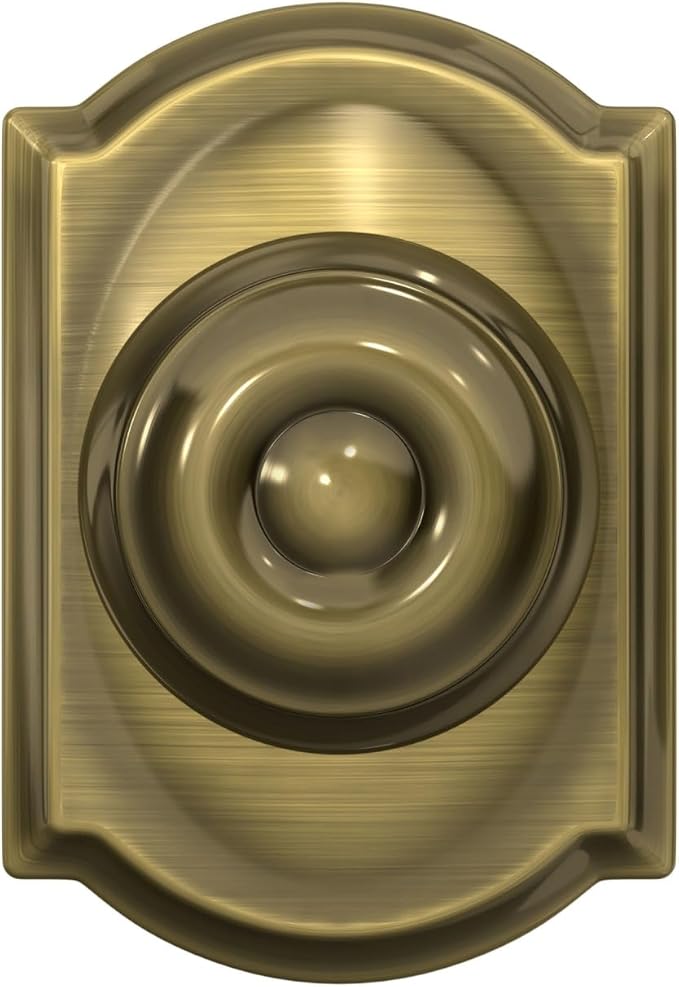 SCHLAGE F10 GEO 609 CAM Camelot Collection Georgian Passage Knob, Antique Brass
