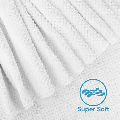 HOMEXCEL 4PK Bath Towel Set, 30x60 in, Absorbent Large Towels for Bathroom | Ultra Soft, Lightweight, Quick Dry Towels for Pool, Beach, Swim, Yoga, SPA, White