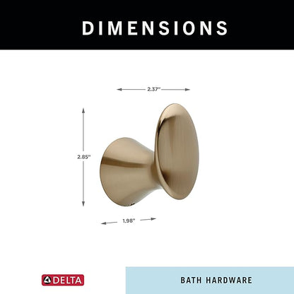 DELTA FAUCET 73835-CZ Lahara Wall Mounted Single Towel Hook in Champagne Bronze