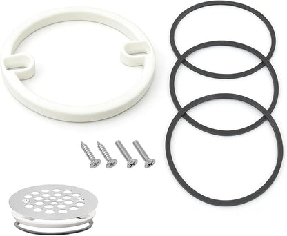 Drain Height Extension Kit, Universal Fit for 2-1/2" to 3" Floor Drains | Adjustable 1/4"–1/2" Riser with Leak-Proof Sealing Gaskets for Shower, Bathroom, Kitchen & Laundry Room Renovations