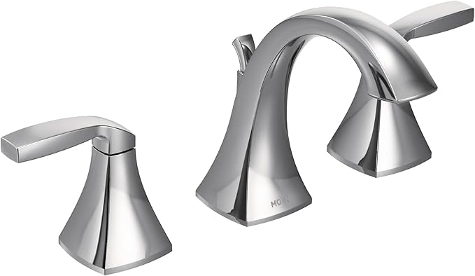 Moen Voss Chrome Two-Handle Adjustable Widespread Bathroom Faucet Trim Kit, Valve Required, T6905