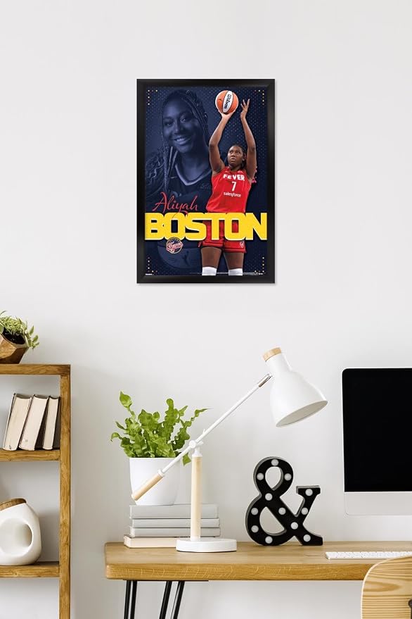 Trends International WNBA Indiana Fever - Aliyah Boston 25 Wall Poster, 22.4L x 14.7W, Black Framed Version