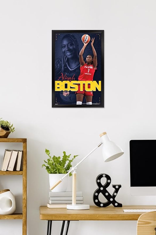 Trends International WNBA Indiana Fever - Aliyah Boston 25 Wall Poster, 22.4L x 14.7W, Black Framed Version
