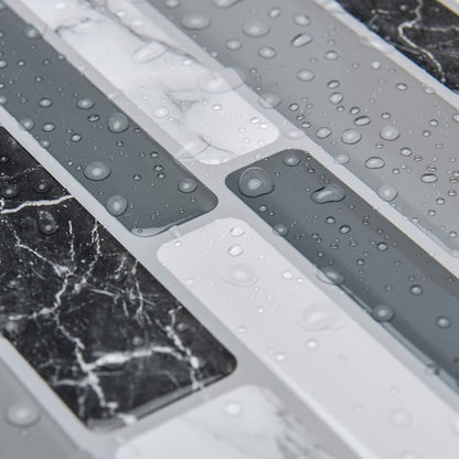 Art3d 6-Pack Peel and Stick Backsplash Wall Tile, 12 x 12 Inch, Marble Grey | Strong Adhesion, Lightweight, Cuttable, Waterproof, Fadeless, Crack Resistant, for Kitchen, Bedroom, Ideal for Recently Moved