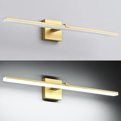 LED Vanity Light Gold Modern 30 inch Bathroom Lighting Fixtures Over Mirror Dimmable Bath Wall Lights Bar