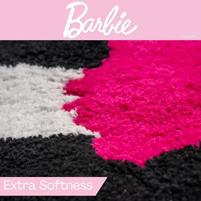 Collectibles Barbie 100% Cotton Non Slip Plush Bathroom Mat Rug (Officially Licensed Product) by Franco
