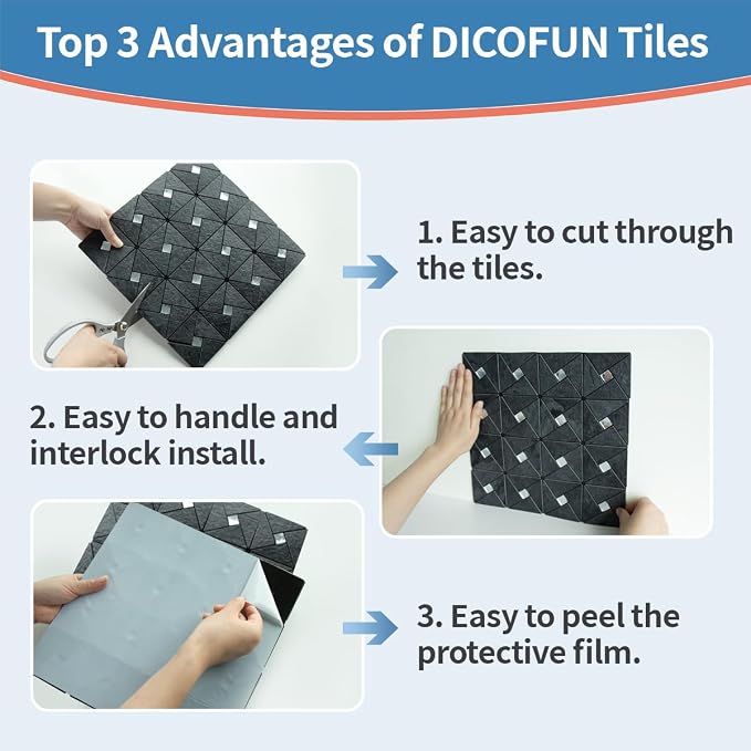 DICOFUN 1 Sheet Black Slate Peel and Stick Backsplash Tile, Mixed Glass Self-Adhesive Mosaic Tiles, Stainless Steel Stick on Wall Tiles for Kitchen and Bathroom Backspalsh, Mirror Decor