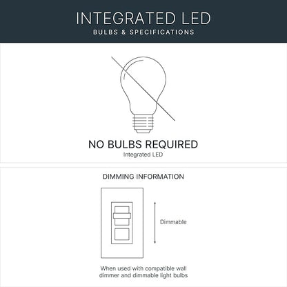 Kichler Gen I LED Downlight, 7.5" Ceiling Flush Mount Interior Dimmable Light, 2700K, (7.5" x 1.5"), White, 43846WHLED27