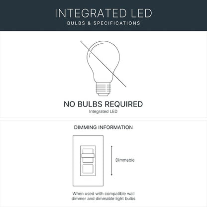 Kichler Gen 1 LED Downlight in White, 7.5” Ceiling Flush Mount Wet Rated Interior Dimmable Light for Living Room, Dining Room, Kitchen, Bathroom and Bedroom, 3000K, (7.5” x 1.5”), 43846WHLED30