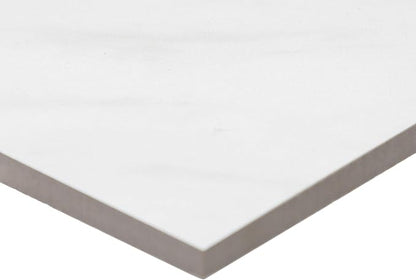 Daltile Perpetuo 24" X 24" Porcelain Marble Look Floor Tile in Polished Brilliant White (4 pieces per carton) (15.20 sqft per carton)