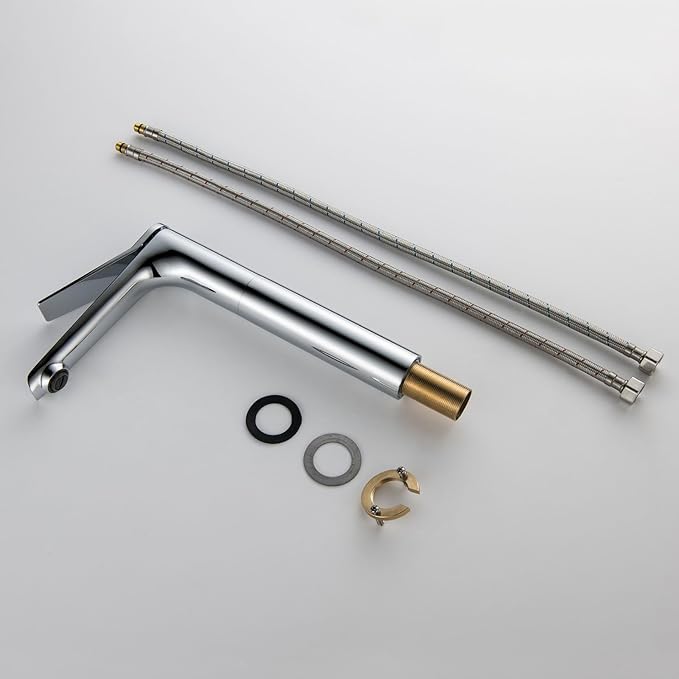 Bathroom Water Faucet Single Hole Faucet for Bathroom Sink Single Handle Hot and Cold Brushed Gold