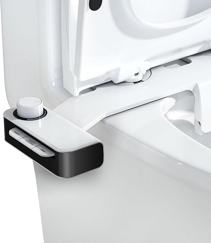Ultra-Slim Bidet Attachment for Toilet Dual Nozzles Feminine & Rear Wash Bidet Toilet Seat Attachment Non Electric Self Cleaning Adjustable Water Pressure, Rear Wash (KB001)
