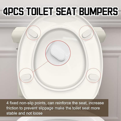 Round(Standard) Toilet Seat, Quick-Attach Hardware Metal Hinges, Heavy Duty, Slow Soft and Quiet Close, Durable and Sturdy, Easy to clean, Fits Round(Standard) Toilets, Almond/Bone(16.5″)