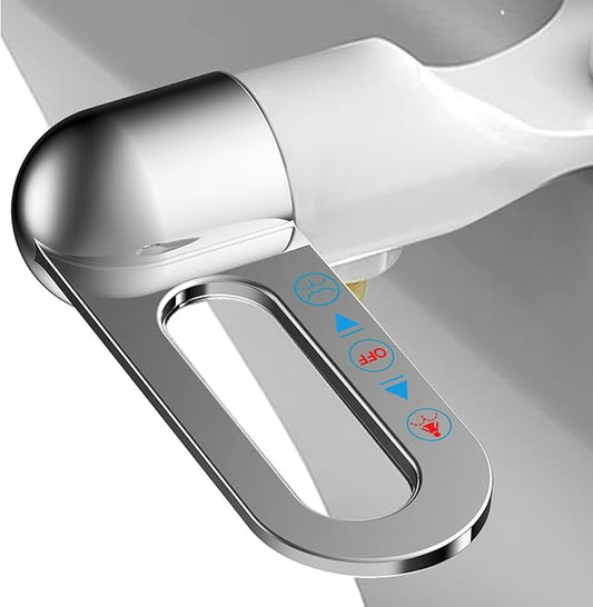 Bidet Attachment for Toilet Ultra Slim Non-Electric Bidet for Standard Toilet Self-Cleaning Dual Nozzle Adjustable Pressure, Feminine Wash Bidet Attachment