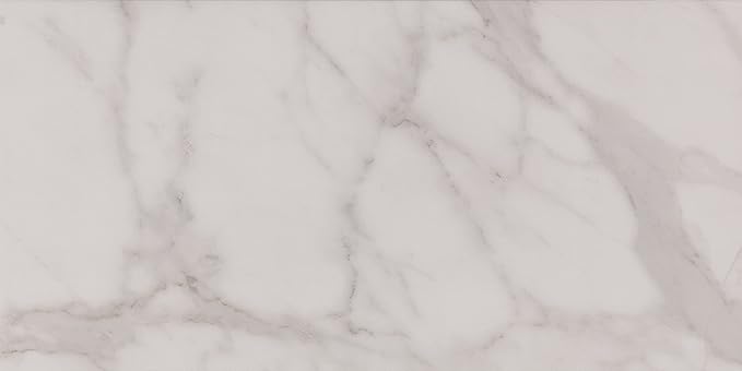 Daltile Costar 12" x 24" Marble Look Porcelain Floor Tile in Matte Calacatta Empire for Kitchen, Bathroom, Living Room Floors