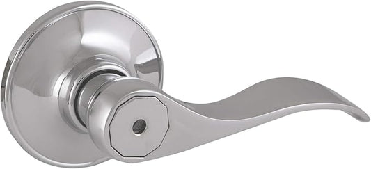 Design House Springdale Polished Chrome Door Handle - Privacy Door Levers for Bedrooms and Bathrooms, Interior Door Handles, 779009