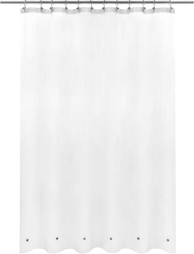 Barossa Design Frosted Shower Curtain Liner with 6 Magnets - Waterproof PEVA Shower Liner for Bath Tub, 72" x 72" Standard Size, PVC Free, Metal Grommets - Frost, 72x72