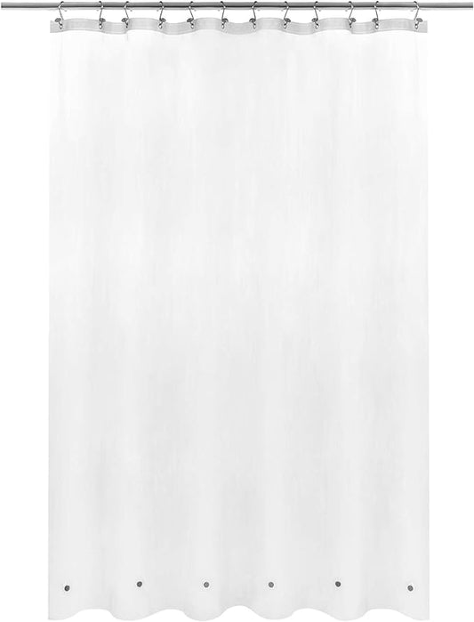 Barossa Design Frosted Shower Curtain Liner with 6 Magnets - Waterproof PEVA Shower Liner for Bath Tub, 72" x 72" Standard Size, PVC Free, Metal Grommets - Frost, 72x72
