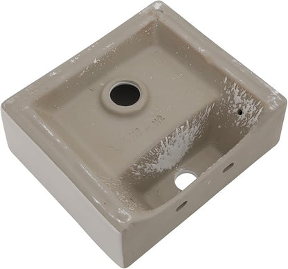 Lordear 13.6"x11.6" Floating Wall Mounted Bathroom Sink White Ceramic Glossy White Small Tiny Room Cloakroom Sinks, 13.6X11.6x4.85 Inch