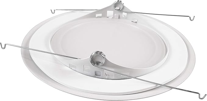 NICOR Lighting 6 inch White Recessed Shower Trim with Glass Fresnel Lens (17502)