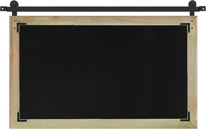 COGOOD Farmhouse Bathroom Mirrors for Over Sink - 26 x 41 Burlywood | Rustic Barn Door Wood Framed Vanity Mirror for Entryway, Living Room, Bedroom, Dresser Wall Decor