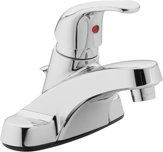 30-B410-AV Single Handle Bathroom Faucet | 1.2 GPM Flow, 3-Hole, Low-Arc Spout, Washerless Cartridge, Metal Construction, Deck Mount, Pop-Up Drain, Vanity Faucet