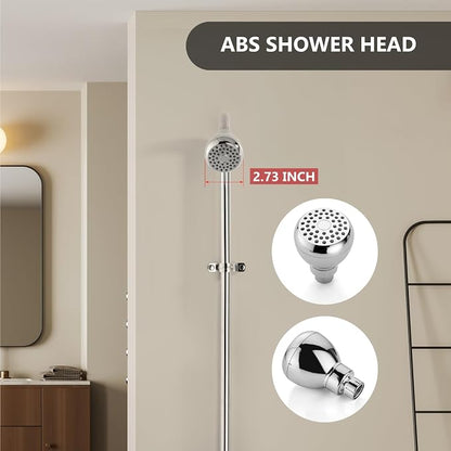 Tub Shower Conversion Kit with Riser and Shower Head, Polished Chrome | 70-Inch SUS304 Shower Riser, 360° Swivel Head, Diverter Tub Spout, Wall Mount