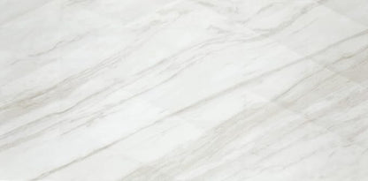Daltile Perpetuo 12" x 24" Marble Look Ceramic Multi-Geometric Wall Tile in Satin Timeless White for Kitchen Backsplashes, Living Room or Bathroom Walls | (8 PC Per Carton) (15.52 SQFT Per Carton)